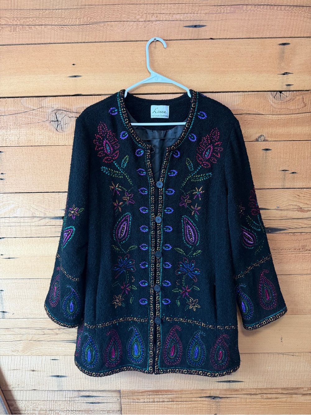 Vintage Embroidered Floral Tapestry Jacket